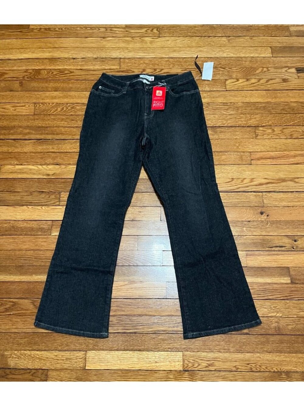 LA Blues Rodeo Jeans Bootcut Dark Wash Black Denim Plus Size 1 1X 34x32 NWT